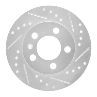 R1 Concepts EDZ-73025R Brake Rotor Drilled and Slotted Silver